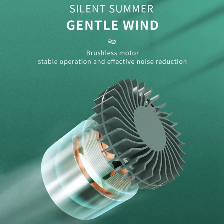Leafless Hanging Neck Fan Mini Handheld Fan USB Rechargeable Fan  With Negative Ions White - Electric Fans by PMC TechLife | Online Shopping South Africa | PMC TechLife