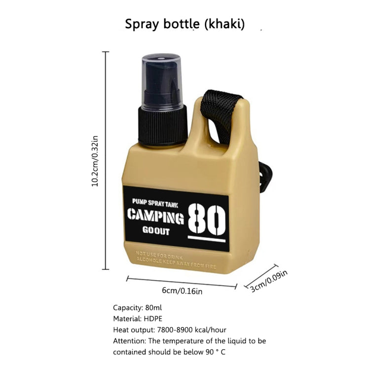 80ml Outdoor Portable Spray Bottle Refillable Camping Alcohol Squeeze Bottle With Buckle(Black) - Cookwares & Tablewares by PMC Jewellery | Online Shopping South Africa | PMC Jewellery