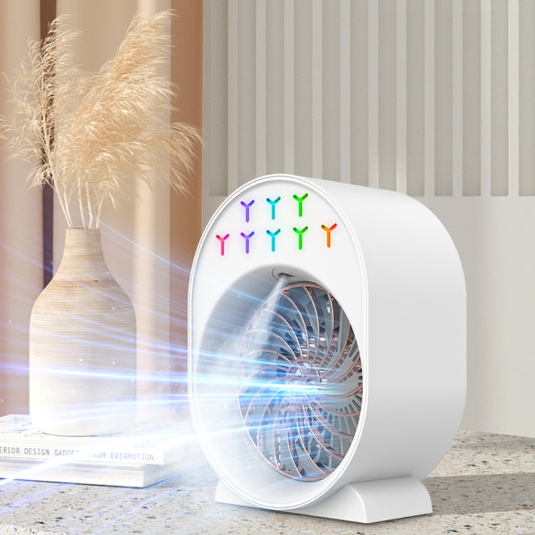 USB Spray Humidification Air Conditioning Fan Small Portable Desktop Air Cooler, Style: Charging (White) - Electric Fans by PMC Jewellery | Online Shopping South Africa | PMC Jewellery | Buy Now Pay Later Mobicred