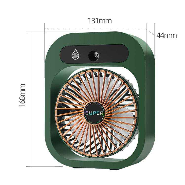 USB Charging Humidification Air Conditioner Fan Nano Spray Desktop Portable Cooling Fan(Green) - Electric Fans by PMC TechLife | Online Shopping South Africa | PMC TechLife | Buy Now Pay Later Mobicred