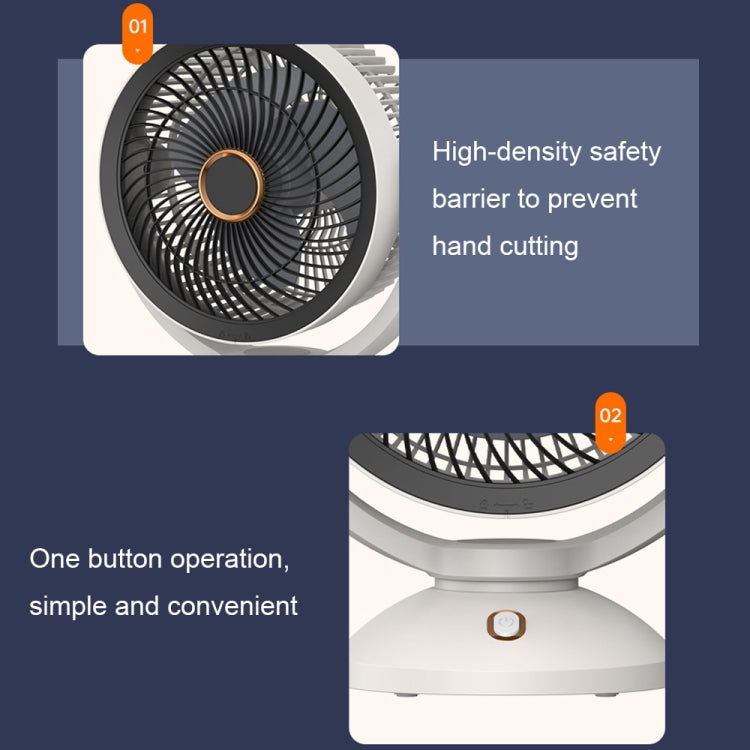 Desktop Air Circulation Upright Night Light Fan Household Rotatable Turbo Fan, Style: Plug-in Model - Electric Fans by PMC TechLife | Online Shopping South Africa | PMC TechLife | Buy Now Pay Later Mobicred