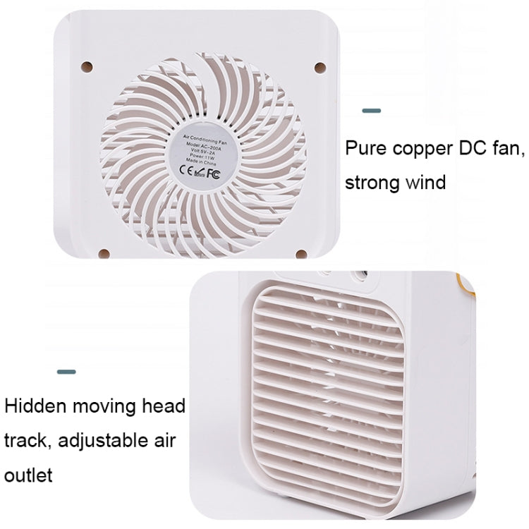 Mini Desktop Air Conditioner Fan Household Spray Humidification Air Cooler(White) - Electric Fans by PMC TechLife | Online Shopping South Africa | PMC TechLife | Buy Now Pay Later Mobicred