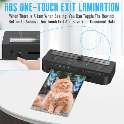 FN338 A4/A5/A6 Photo Laminator With 4 Levels Of Thickness Optional Preheating Alarm(UK Plug) - Photo Film Covering Machine by PMC Jewellery | Online Shopping South Africa | PMC Jewellery | Buy Now Pay Later Mobicred