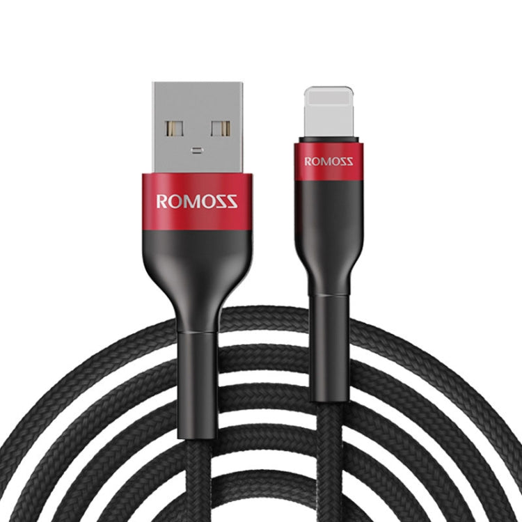 ROMOSS  CB12B 2.4A 8 Pin Fast Charging Cable For IPhone / IPad Data Cable 2m(Red Black) - Normal Style Cable by ROMOSS | Online Shopping South Africa | PMC Jewellery | Buy Now Pay Later Mobicred