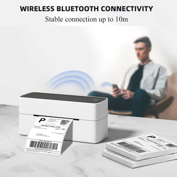 Phomemo PM241-BT Bluetooth Address Label Printer Thermal Shipping Package Label Maker, Size: EU(Black White) - free shipping - PMC TechLife - Order now!