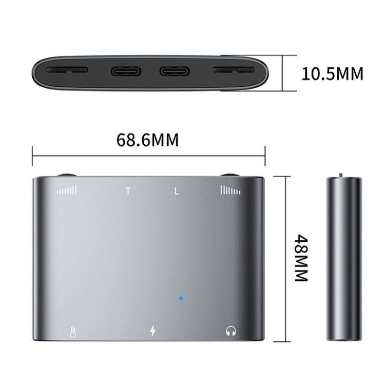 2 In 1 8 Pin+Type-C/USB-C Stereo Dual Channel Sound Card Live Converter(Upgraded Version) - Live Sound Effects Processors by PMC TechLife | Online Shopping South Africa | PMC TechLife | Buy Now Pay Later Mobicred