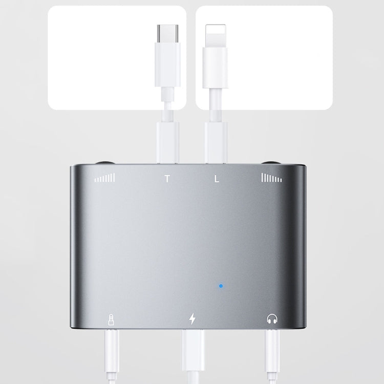 2 In 1 8 Pin+Type-C/USB-C Stereo Dual Channel Sound Card Live Converter(Upgraded Version) - Live Sound Effects Processors by PMC TechLife | Online Shopping South Africa | PMC TechLife | Buy Now Pay Later Mobicred