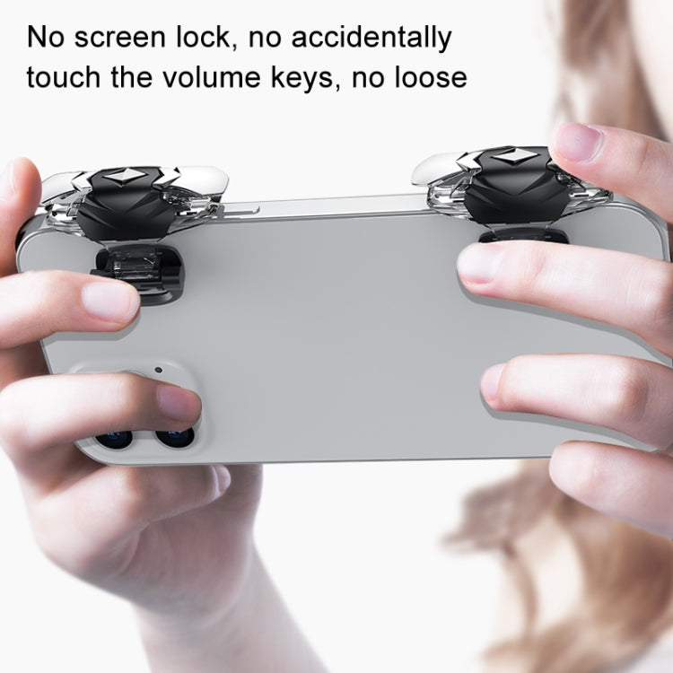 1pair Alloy Transparent Mechanical Buttons Mobile Phone Auxiliary Game Handle Gamepad Peripheral - Handle Shooter by PMC TechLife | Online Shopping South Africa | PMC TechLife
