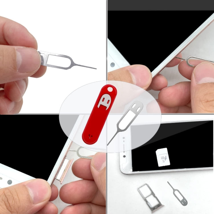 Eject Sim Card Tray Open Pins Needle Keychain Tool With Silicone Case(White) - free shipping - PMC TechLife - Order now!