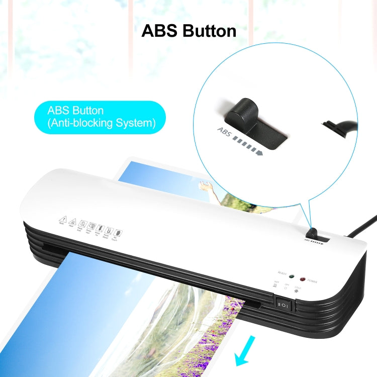 Osmile SL299 A4 Laminator Cold Hot Lamination Photo File Laminating Machine(UK Plug) - Photo Film Covering Machine by Osmile | Online Shopping South Africa | PMC TechLife | Buy Now Pay Later Mobicred