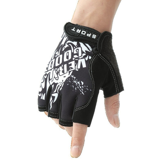 1pair Outdoor Sports Light and Breathable Summer Non-slip Fitness Half-finger Gloves(Black) - Cycling Gloves by PMC Jewellery | Online Shopping South Africa | PMC Jewellery | Buy Now Pay Later Mobicred