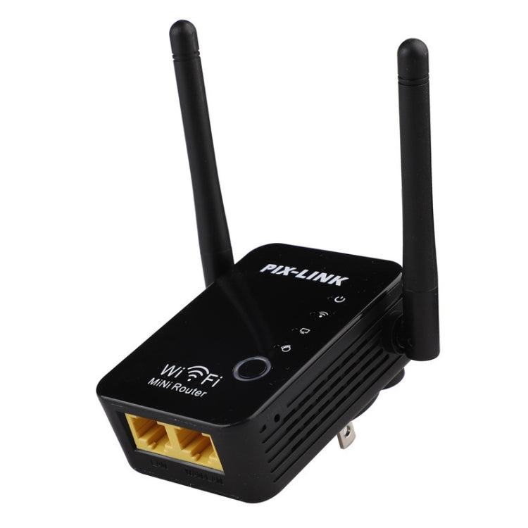 PIX-LINK 2.4G 300Mbps WiFi Signal Amplifier Wireless Router Dual Antenna Repeater(UK Plug) - free shipping - PMC Jewellery - Order now!