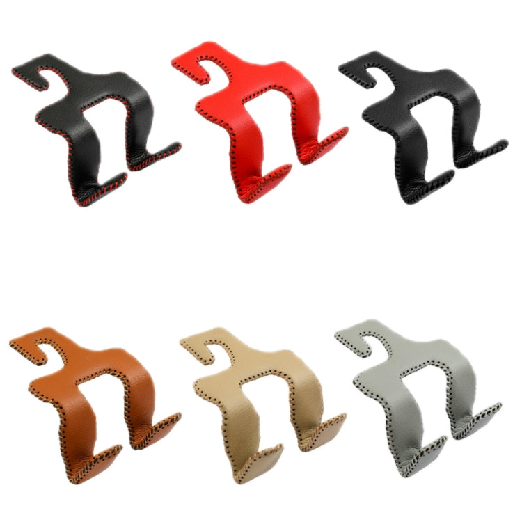 Car Double Hook Stainless Steel Rear Headrest Mobile Phone Holder(Black Red Line) - Auto Fastener & Clips by PMC TechLife | Online Shopping South Africa | PMC TechLife | Buy Now Pay Later Mobicred