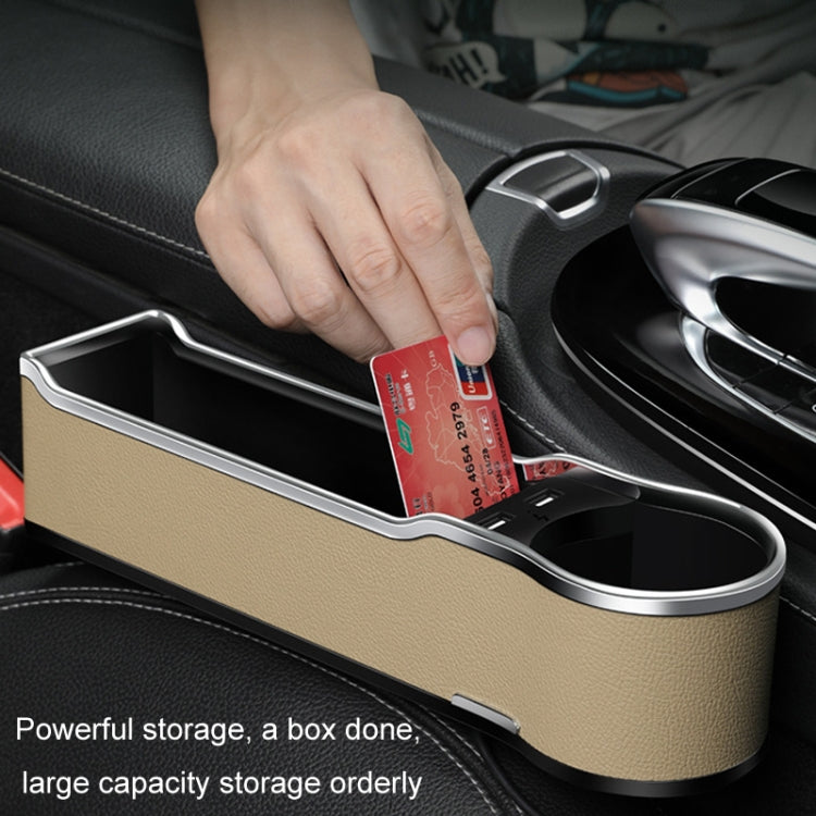 Car Seat Gap Storage Box Multifunctional Mobile Phone USB Charger, Color: Standard Black - Stowing Tidying by PMC TechLife | Online Shopping South Africa | PMC TechLife | Buy Now Pay Later Mobicred