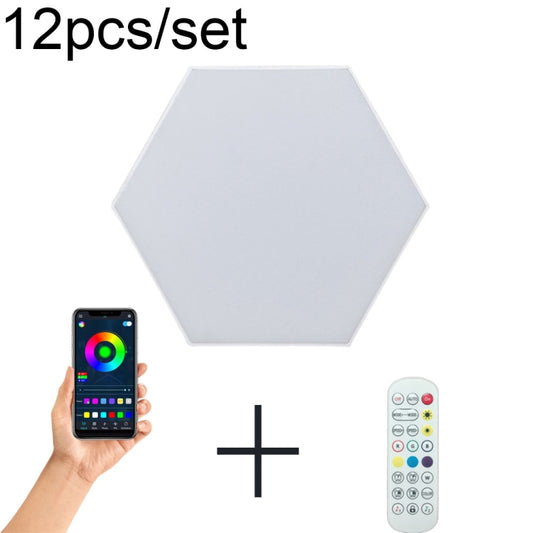 12pcs/set RGB Symphony Hexagon Lights DIY Bedside Ambient Wall Lamp Smart Honeycomb Light(WIFI-APP) - Novelty Lighting by PMC Jewellery | Online Shopping South Africa | PMC Jewellery | Buy Now Pay Later Mobicred