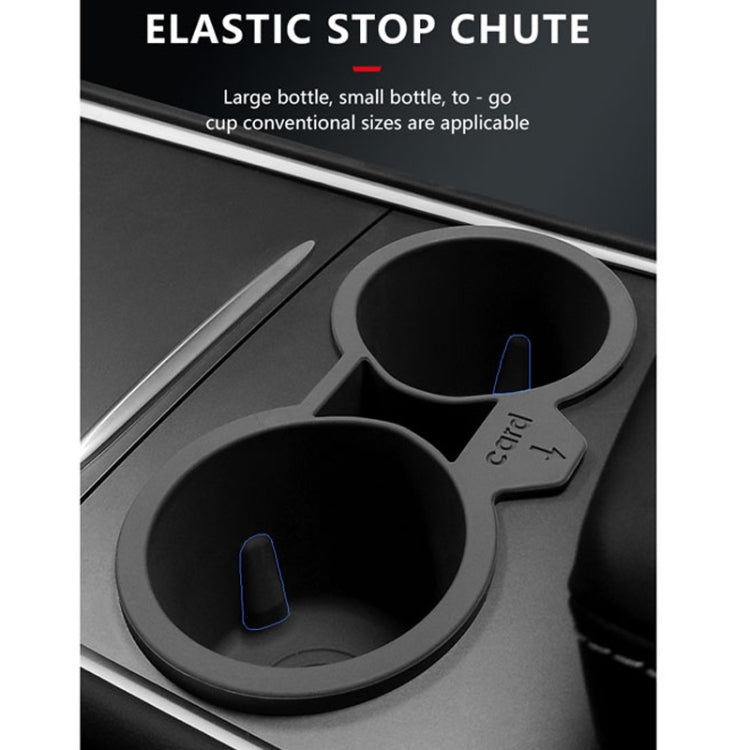 For Tesla Model3/Y Central Control Storage Silicone Cup Stopper(Grey) - Car Drink Holders by PMC TechLife | Online Shopping South Africa | PMC TechLife | Buy Now Pay Later Mobicred