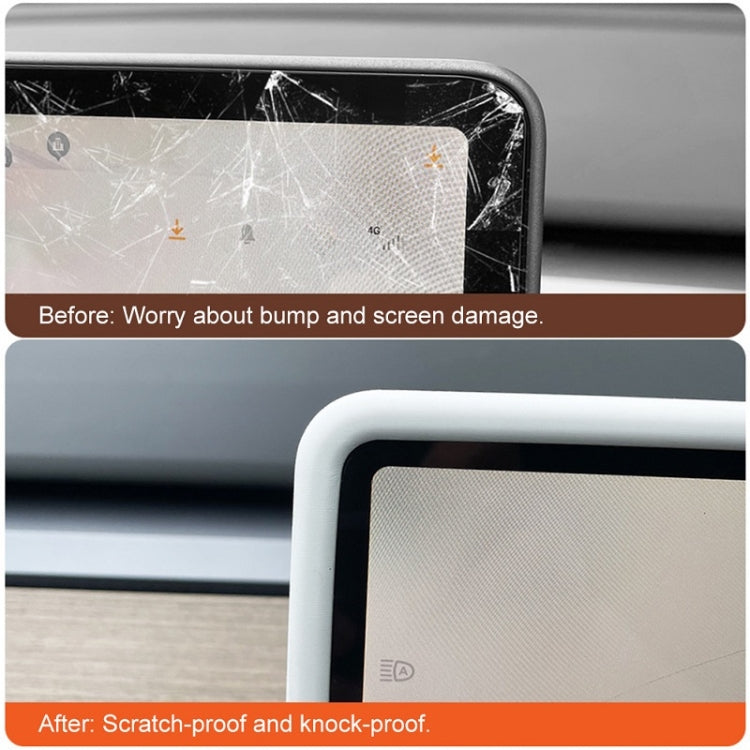 For Tesla Model3/Y Screen Bumper Protective Cover Silicone Frame(Gray) - Car Interior Mouldings by PMC TechLife | Online Shopping South Africa | PMC TechLife | Buy Now Pay Later Mobicred