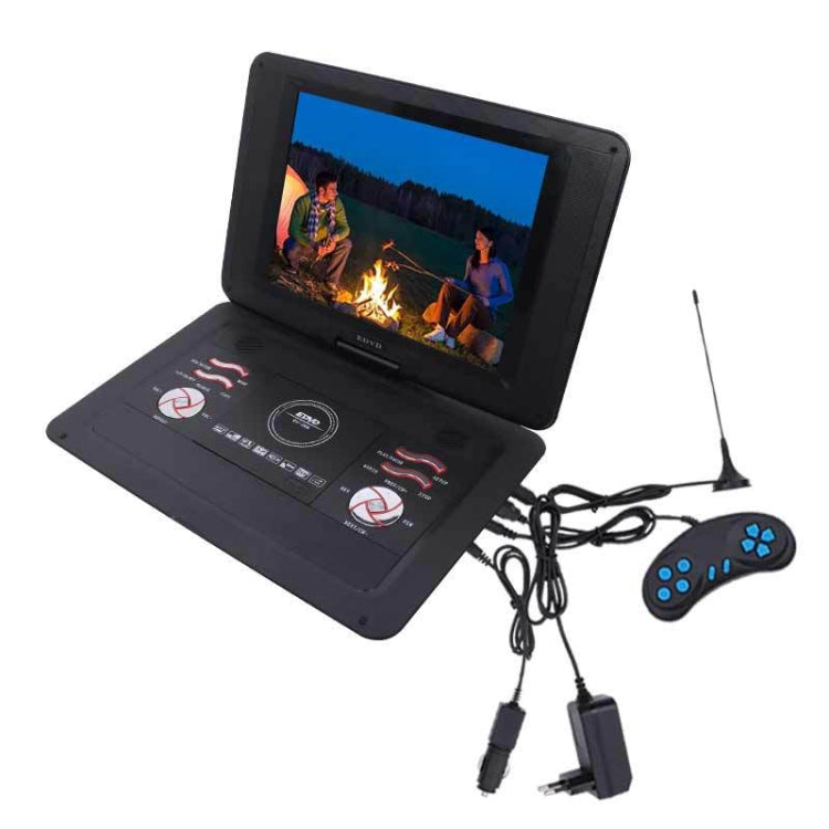 14.1-Inch Screen Portable DVD Player Support USB/SD/AV Input With Gamepad(UK Plug) - DVD & LCD Player by PMC Jewellery | Online Shopping South Africa | PMC Jewellery | Buy Now Pay Later Mobicred