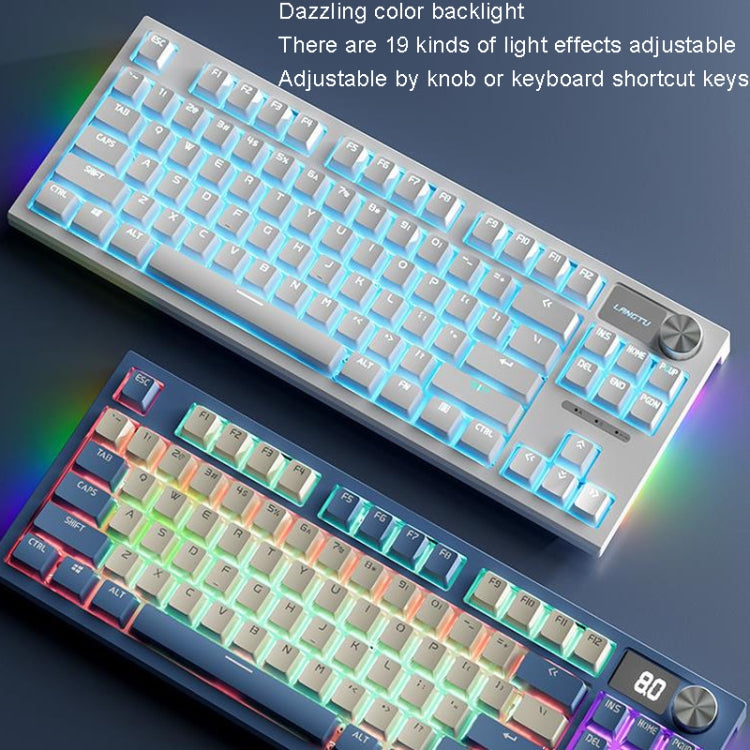 LANGTU LT84 Mechanical Luminous Keyboard, Style: Wireless Tri-Mode RGB Sea-Air Axis Pro ( Whiteout ) - Wireless Keyboard by LANGTU | Online Shopping South Africa | PMC Jewellery | Buy Now Pay Later Mobicred