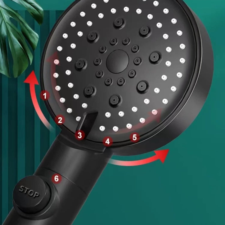 Pressurized Shower Water Heater Handheld Multifunction 6-speed Nozzle, Color: Black - Shower Head by PMC Jewellery | Online Shopping South Africa | PMC Jewellery