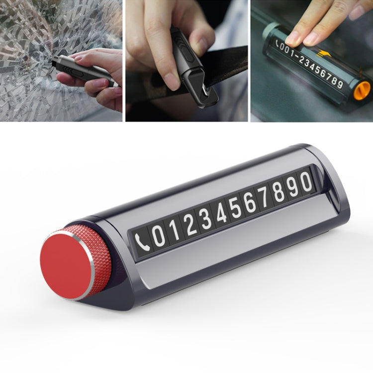 Multifunctional Break Window Mini Safety Hammer Parking Number Plate(Red) - Parking Card by PMC TechLife | Online Shopping South Africa | PMC TechLife | Buy Now Pay Later Mobicred