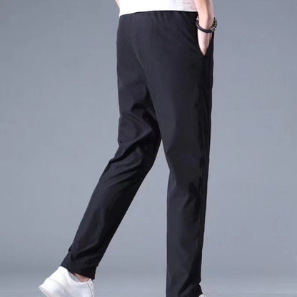 Mens Summer Thin Elastic Waist Pants, Size: M(Black) - Pants by PMC Jewellery | Online Shopping South Africa | PMC Jewellery