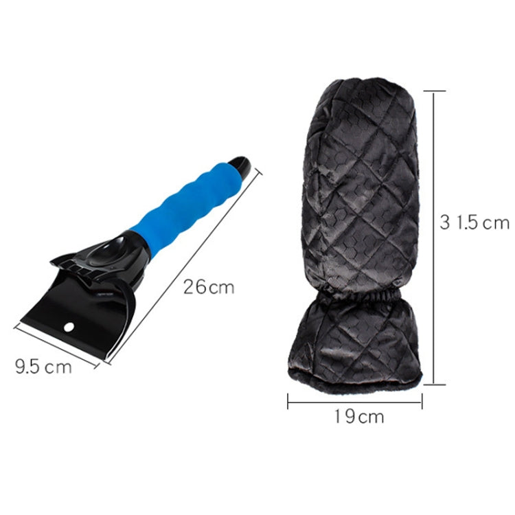 Vehicle Mounted Snow Shovel De-Icer Cleaning Tool, Color: Black+Gloves - Ice Scraper by PMC Jewellery | Online Shopping South Africa | PMC Jewellery | Buy Now Pay Later Mobicred