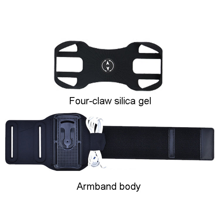Four Jaws Rotating Removable Arm And Wrist Strap For 4.5-7 Inch Phones(Black) - Other by PMC TechLife | Online Shopping South Africa | PMC TechLife | Buy Now Pay Later Mobicred