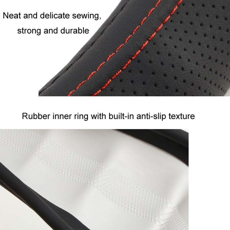 45cm Leather Truck Steering Wheel Cover(Black Line) - Steering Wheel Accessories by PMC TechLife | Online Shopping South Africa | PMC TechLife | Buy Now Pay Later Mobicred