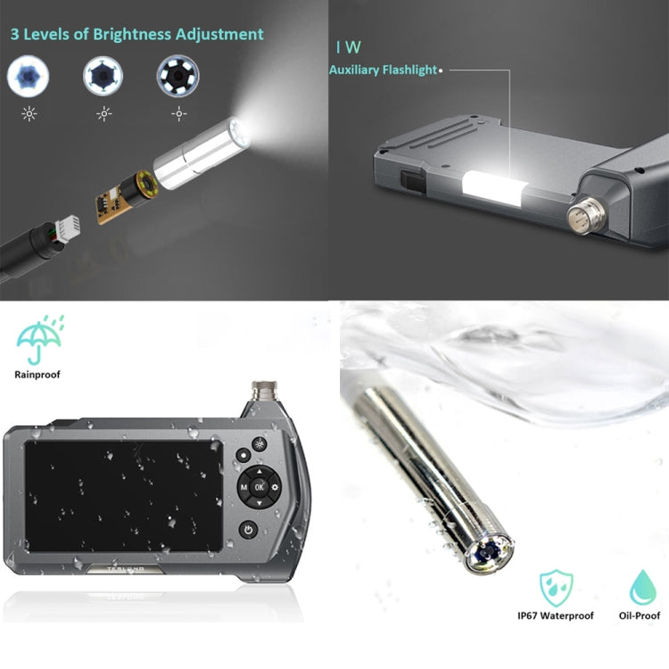 TESLONG NTS450A 4.5-inch Screen Industrial Handheld Endoscope with Light, Speci: 7.6mm Lens-3m - free shipping - PMC TechLife - Order now!