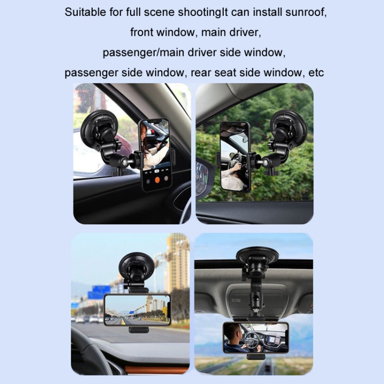 Car Suction Cup Mobile Phone Navigation Live Broadcast Shooting Bracket, Specification: With Bluetooth - Car Holders by PMC TechLife | Online Shopping South Africa | PMC TechLife | Buy Now Pay Later Mobicred