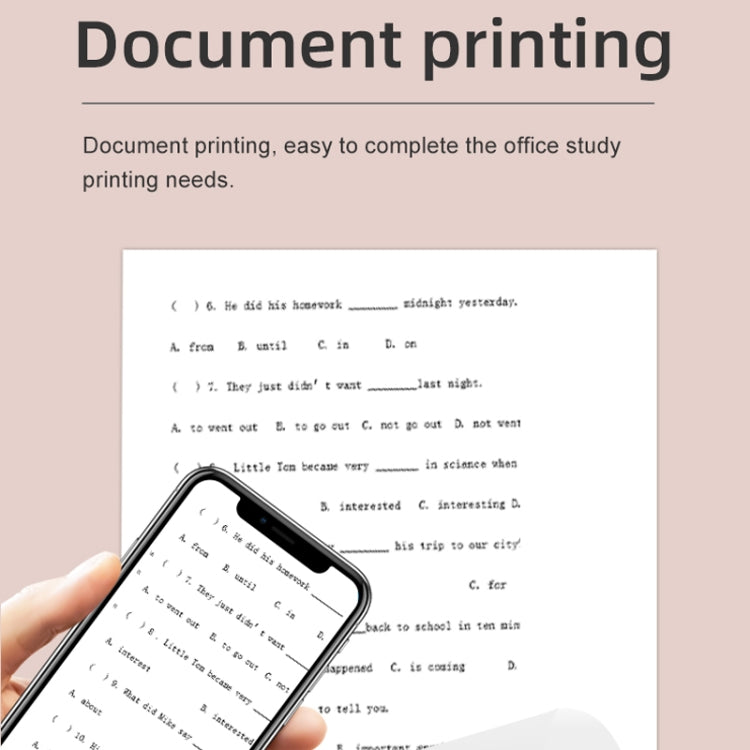 X6 200DPI Student Homework Printer Bluetooth Inkless Pocket Printer Pink 5 Printer Paper+5 Stickers - Printer by PMC TechLife | Online Shopping South Africa | PMC TechLife | Buy Now Pay Later Mobicred