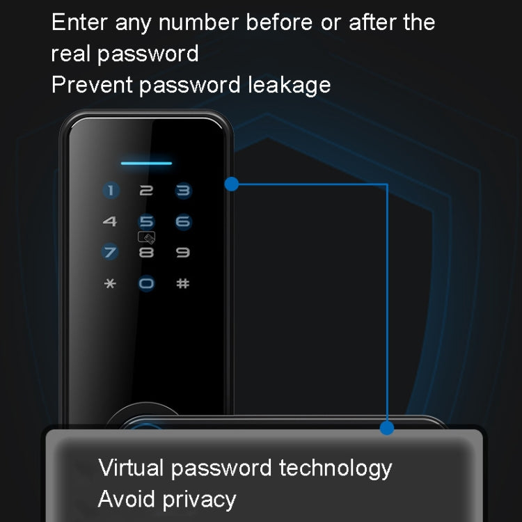 C89 Smart Fingerprint Password Lock Home Indoor Door TUYA System Lock(Black) - free shipping - PMc TechLife - Order now!