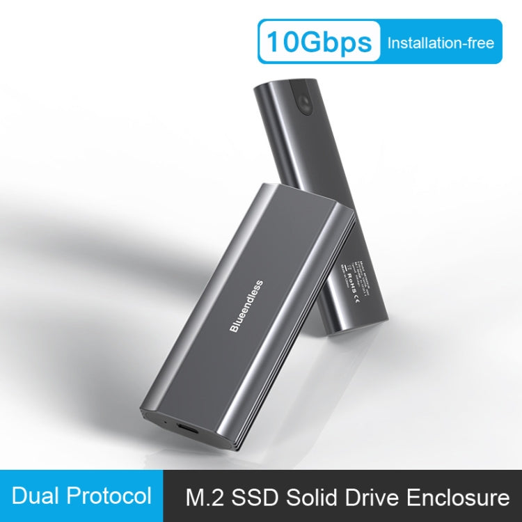 Blueendless 2810 Single SATA Protocol Wiring C-A M.2 Mobile Hard Disk Case SSD External Solid Hard Drive Enclosure Box - HDD Enclosure by Blueendless | Online Shopping South Africa | PMC Jewellery