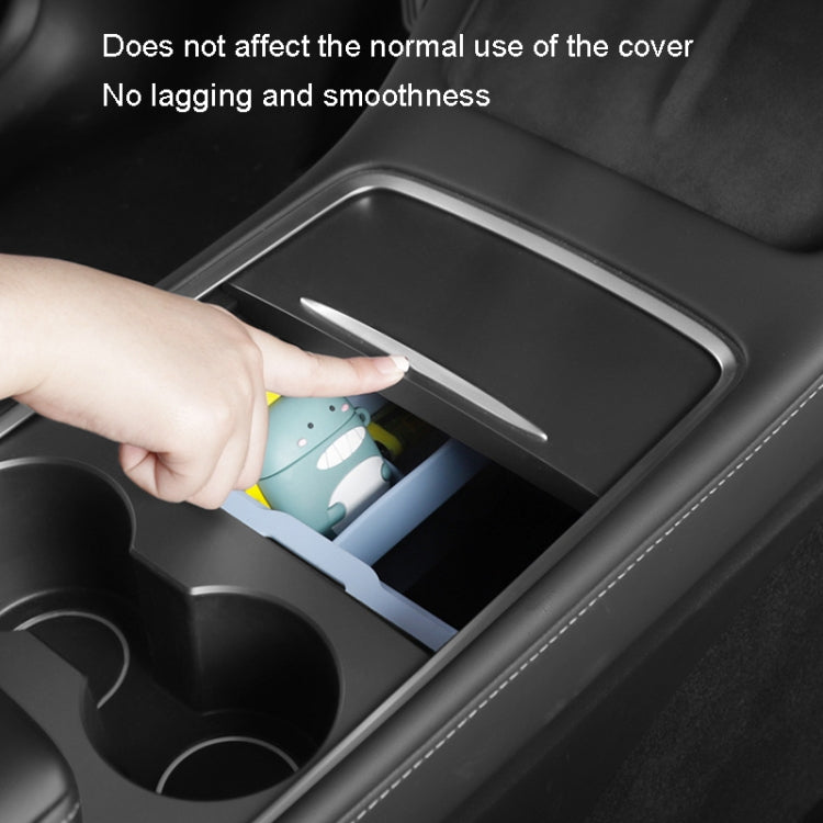 For Tesla Model 3 / Y Silicone Double Layer Storage Small Ice Box, Style: Rear Center No Separation (Black) - Stowing Tidying by PMC TechLife | Online Shopping South Africa | PMC TechLife | Buy Now Pay Later Mobicred