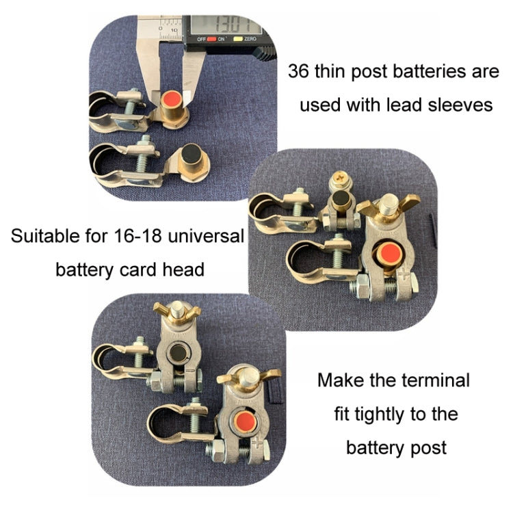 Lead Alloy Battery Small to Large Terminal Battery Conversion Connector - Booster Cable & Clip by PMC Jewellery | Online Shopping South Africa | PMC Jewellery