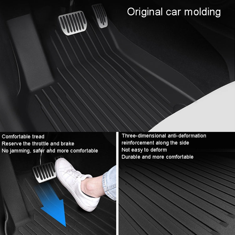 6pcs /Set For Tesla Model Y Double Layer TPE Injection Car Foot Mats Interior Accessories - Seat Accessories by PMC Jewellery | Online Shopping South Africa | PMC Jewellery | Buy Now Pay Later Mobicred