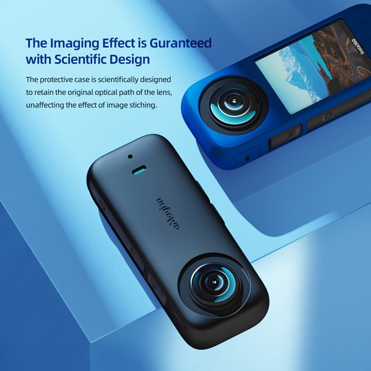 For Insta360 X3 AMagisn Body Silicone Protective Cover, Style: Lens Case (Black) - free shipping - PMC TechLife - Order now!