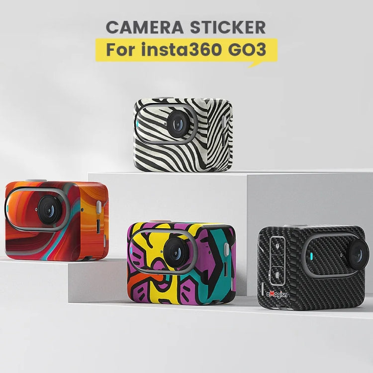 For Insta360 GO 3 AMagisn Body Sticker Protective Film Action Camera Accessories, Style: Zebra - Protective Film & Stickers by aMagisn | Online Shopping South Africa | PMC Jewellery | Buy Now Pay Later Mobicred