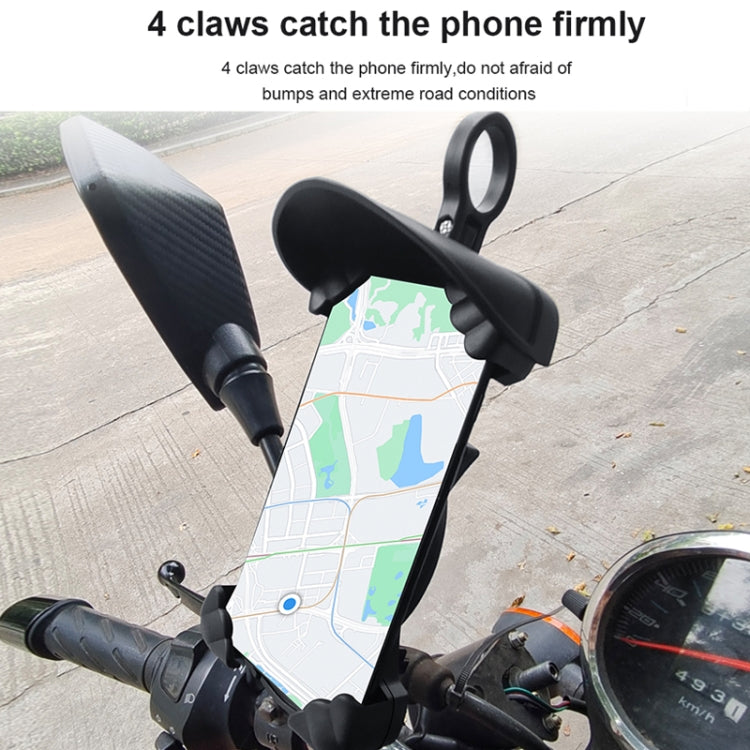 Motorcycle Sunshade Rainproof Mobile Phone Holder, Shape: Charging Mirror Holder 5V-3.1A - Holder by PMC Jewellery | Online Shopping South Africa | PMC Jewellery | Buy Now Pay Later Mobicred