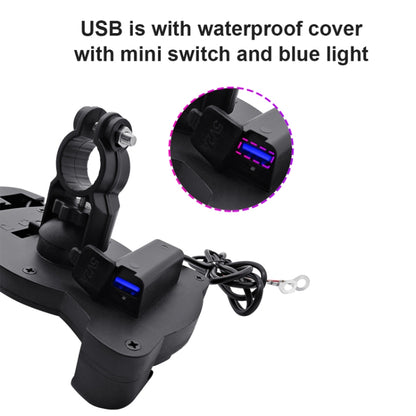 Motorcycle Sunshade Rainproof Mobile Phone Holder, Shape: Charging Handlebar Holder 18W (QC3.0) - Holder by PMC Jewellery | Online Shopping South Africa | PMC Jewellery | Buy Now Pay Later Mobicred