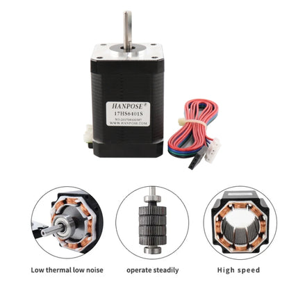 HANPOSE  17HS6401S 12V 1.7A 60mm 70N.cm  4-lead Stepper Motor - Parts by HANPOSE | Online Shopping South Africa | PMC Jewellery | Buy Now Pay Later Mobicred