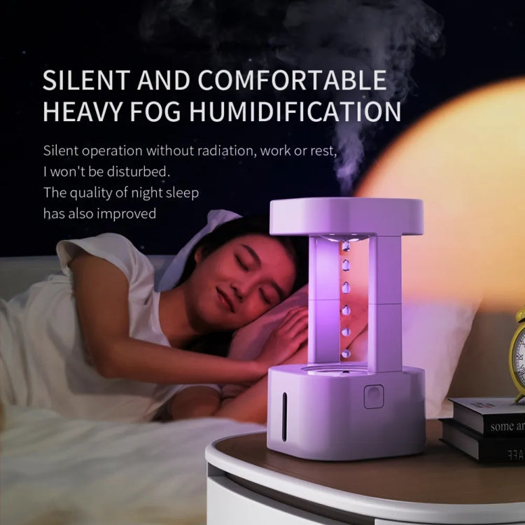 580ml Anti-gravity Humidifier Water Droplet Backflow Atomizer Aromatherapy Machine(White Light) - free shipping - PMC TechLife - Order now!