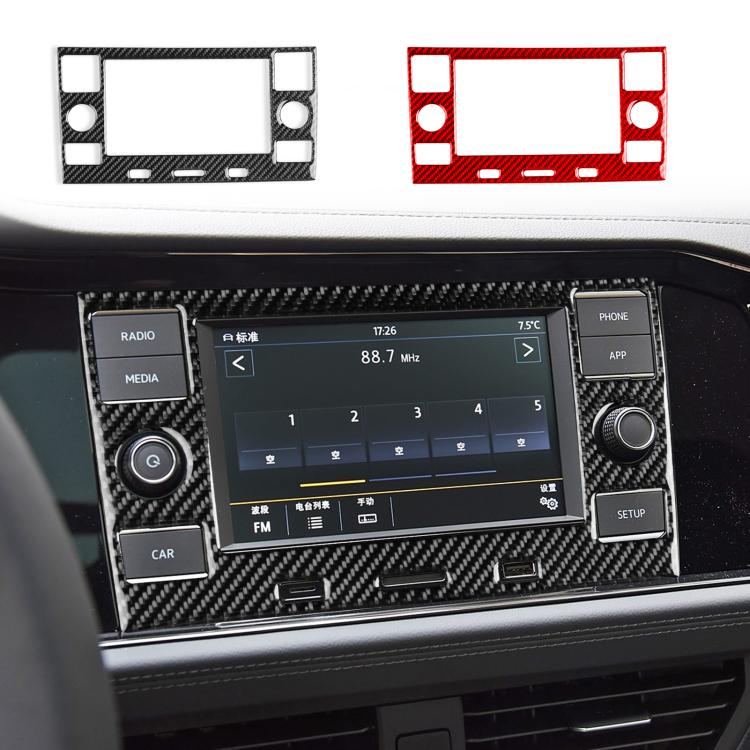 For Volkswagen Sagitar 2019-2023 Left-hand Drive Multimedia Panel Sticker(Black) - Car Interior Mouldings by PMc TechLife | Online Shopping South Africa | PMc TechLife | Buy Now Pay Later Mobicred