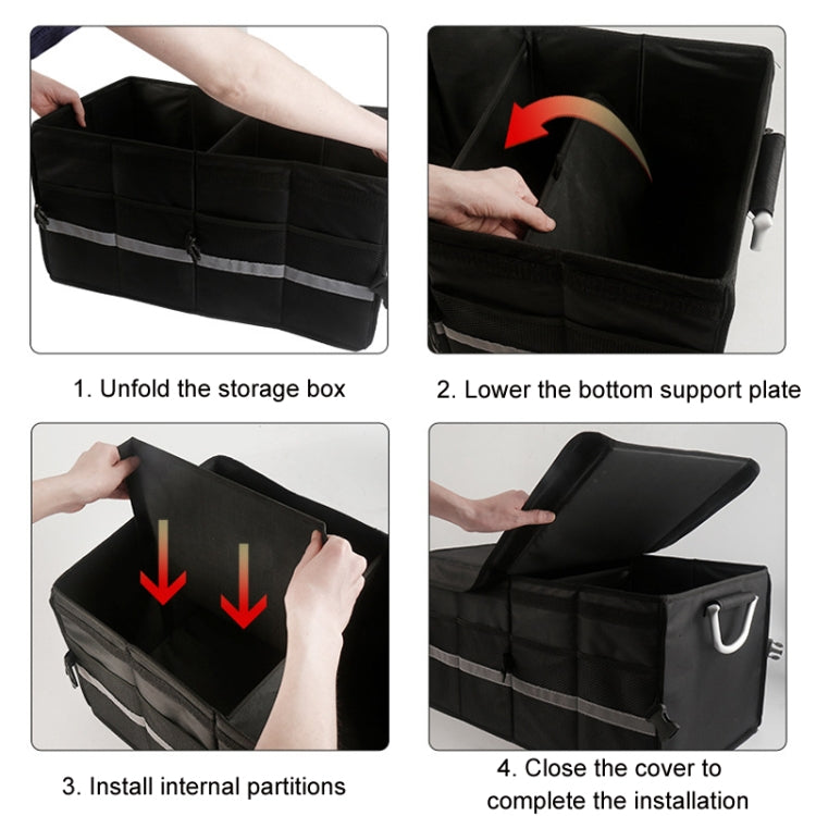 Car Trunk Storage Box Oxford Cloth Folding Organizer With Reflective Strips, Color: Small Gray - Stowing Tidying by PMC TechLife | Online Shopping South Africa | PMC TechLife | Buy Now Pay Later Mobicred