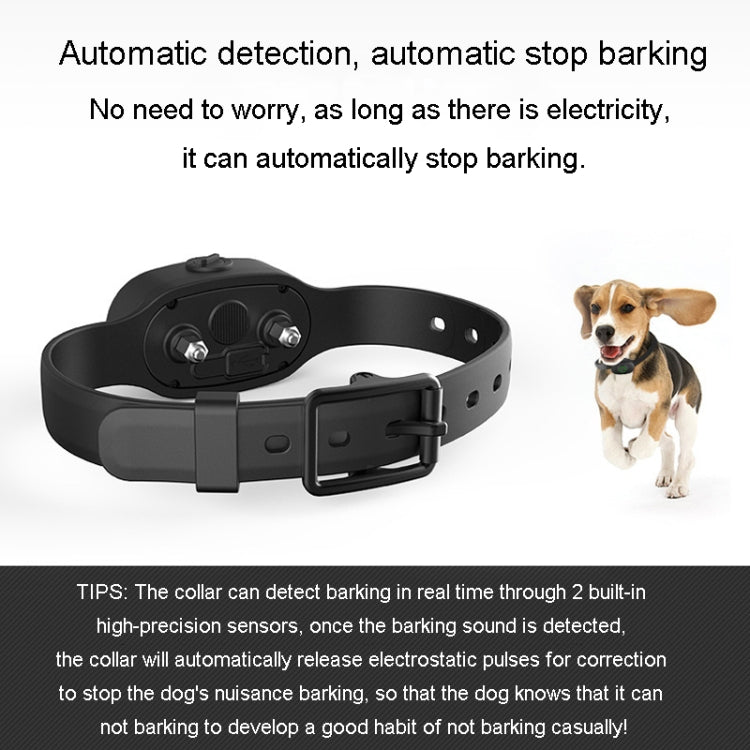 Auto Stop Barker Pet Shock Collar Dog Trainer(Black) - Training Aids by PMC TechLife | Online Shopping South Africa | PMC TechLife