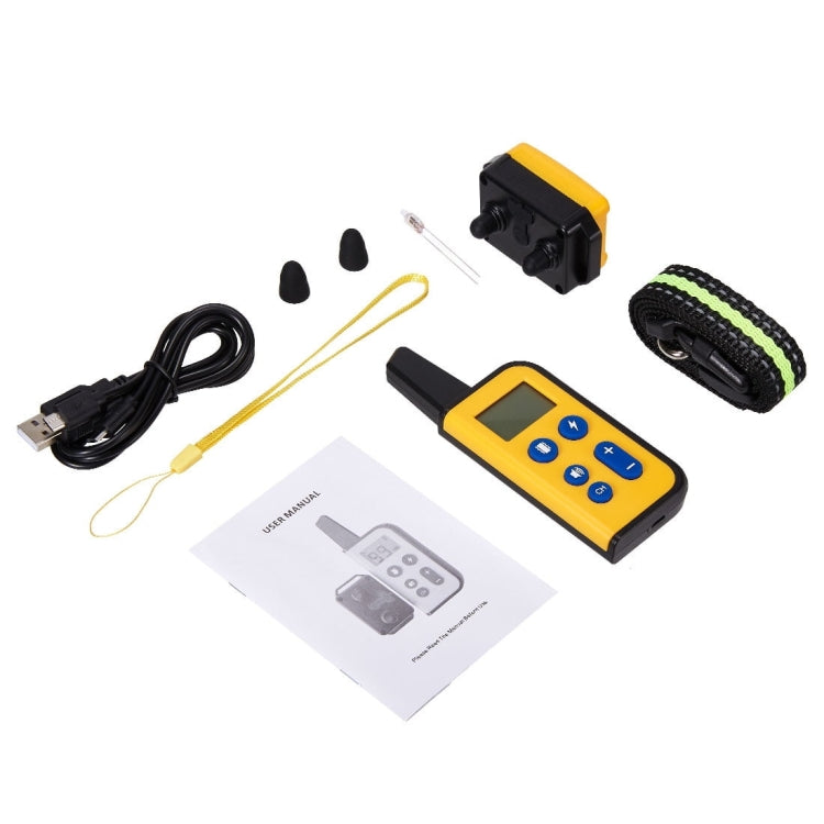 800m Remote Control Dog Trainer Stop Barker Electrical Shock Vibration Pet Collar(Black) - Training Aids by PMC TechLife | Online Shopping South Africa | PMC TechLife | Buy Now Pay Later Mobicred