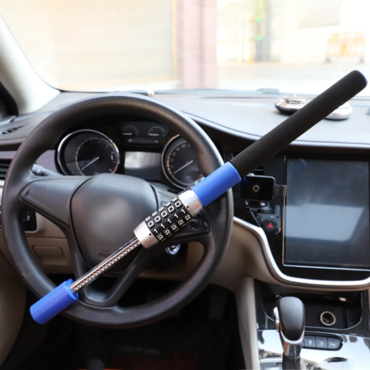 Car Anti-Theft Steering Wheel Retractable Adjustable Code Lock(Black) - Steering Wheel Locks by PMC TechLife | Online Shopping South Africa | PMC TechLife | Buy Now Pay Later Mobicred