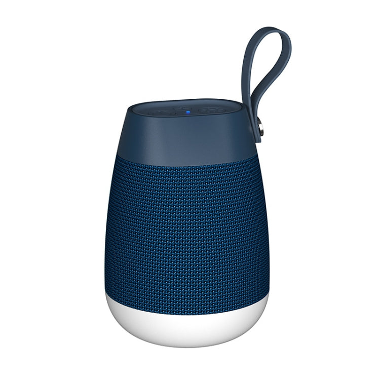 Bluetooth Wireless Fabric Speaker Cylindrical Waterproof Subwoofer With RGB Light(Blue) - Desktop Speaker by PMC Jewellery | Online Shopping South Africa | PMC Jewellery | Buy Now Pay Later Mobicred