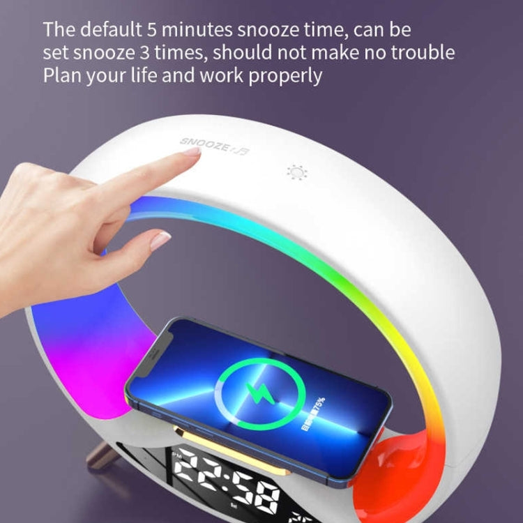 S528 Multifunctional Wireless Charging Bluetooth Speaker with RGB Light & White Noise & Simulated Sunrise(Black) - Desktop Speaker by PMC Jewellery | Online Shopping South Africa | PMC Jewellery | Buy Now Pay Later Mobicred